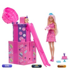 Barbie Rise & Surprise Pet Birthday Series 12 Surprises Slide Color-Change