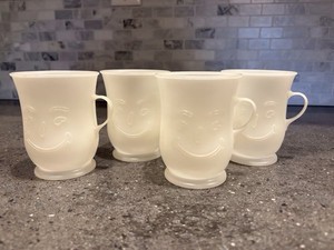 Vintage Kool-Aid White Plastic Kool-Aid Cups, set of 4