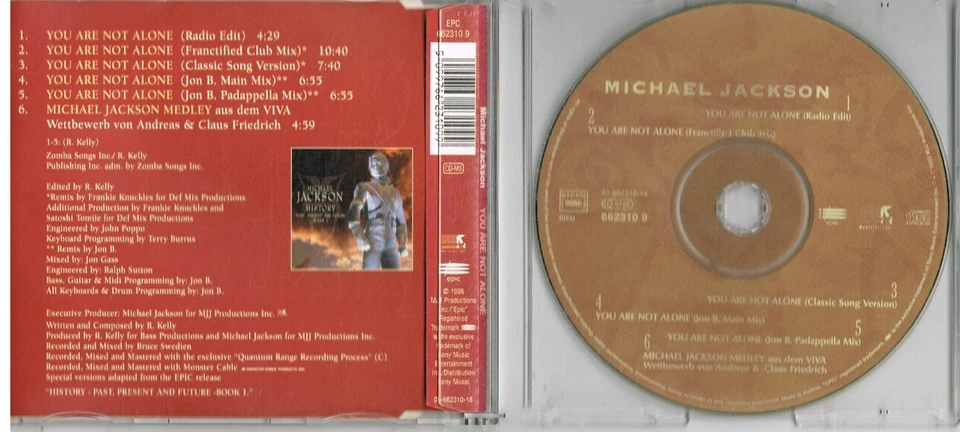 MCD - Michael JACKSON - YOU ARE NOT ALONE - austrian Press - Bild 2 von 2