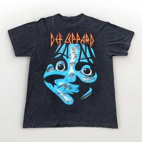 Def Leppard Adrenalize Big Face Band T-Shirt Sz 1990s vintage concert t-shirt, vintage, size XL, single stitch, B+ condition