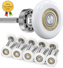 Nylon Garage Door Rollers 10 Pack - 2" Quiet Garage Door Wheels Replacement