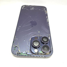 OEM Genuine Apple iPhone 14 pro max rear housing back glass chassis - Cracked