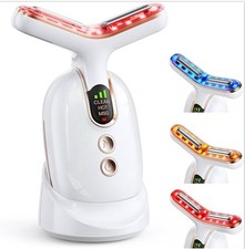 Facial Massager Red-Light-Therapy-for-Face and Neck, Face   culpting White
