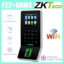 ZK F22 WiFi+ADMS Biometric Fingerprint Time Attendance Access Control Terminal