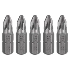 5pcs PZ2 Magnetic Pozi Screwdriver Bit 1/4" Hex Shank 1" Length Industrial Bit