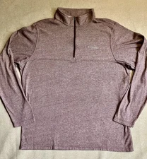 Columbia Men’s XL 1/4 Zip Maroon Pullover Base Layer Casual Lightweight