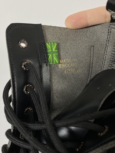 Solovair Twin Buckle Black Smooth Hi Boots Vegetarian UK7 - Picture 11 of 12