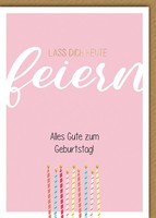 Geburtstag - Karte Mit Umschlag - Kerzen - Plastikfrei - Unverpackt