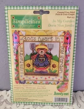 NIP Janlynn Simplicities Counted Cross Stitch Kit  In My Garden #140-253