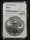 2013 $1 American Silver Eagle NGC MS69 Brown Label!!