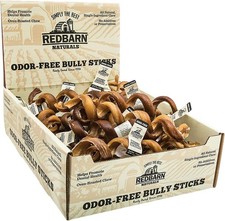  Case of 25 Redbarn Pet Products Naturals Odor Free Bully Springs Chew Treat