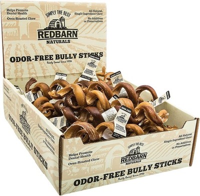 (Case of 25) Redbarn Pet Products Naturals Odor Free Bully Springs Chew Treat