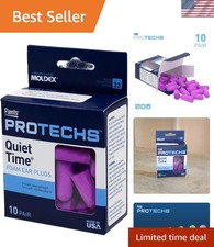 High-Quality Purple Foam Ear Plugs - 10 Pairs with Case for All-Day Noise Relief