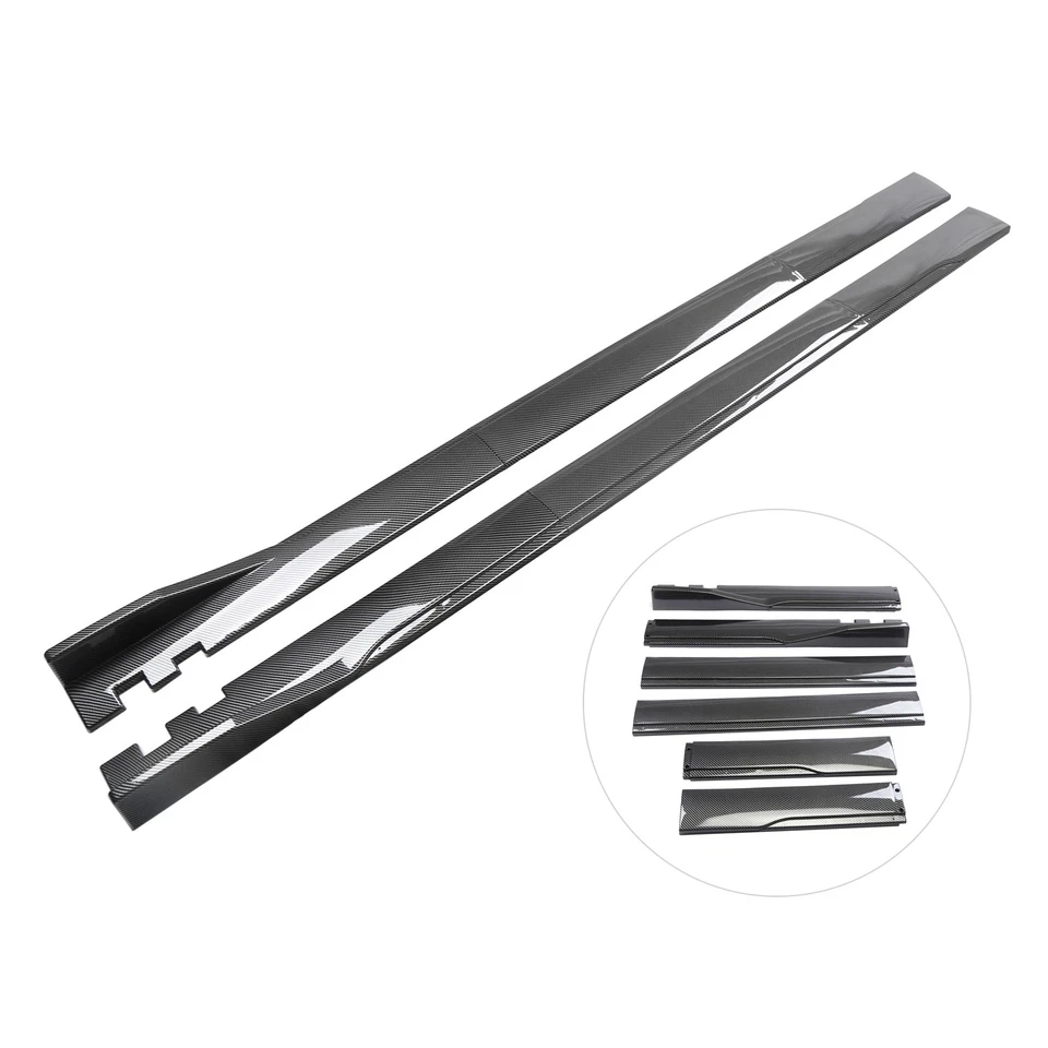 86.6“ Carbon Fiber Side Skirt Rocker Panel /Splitter Lip For Honda Civic Del Sol - Image 2 of 4