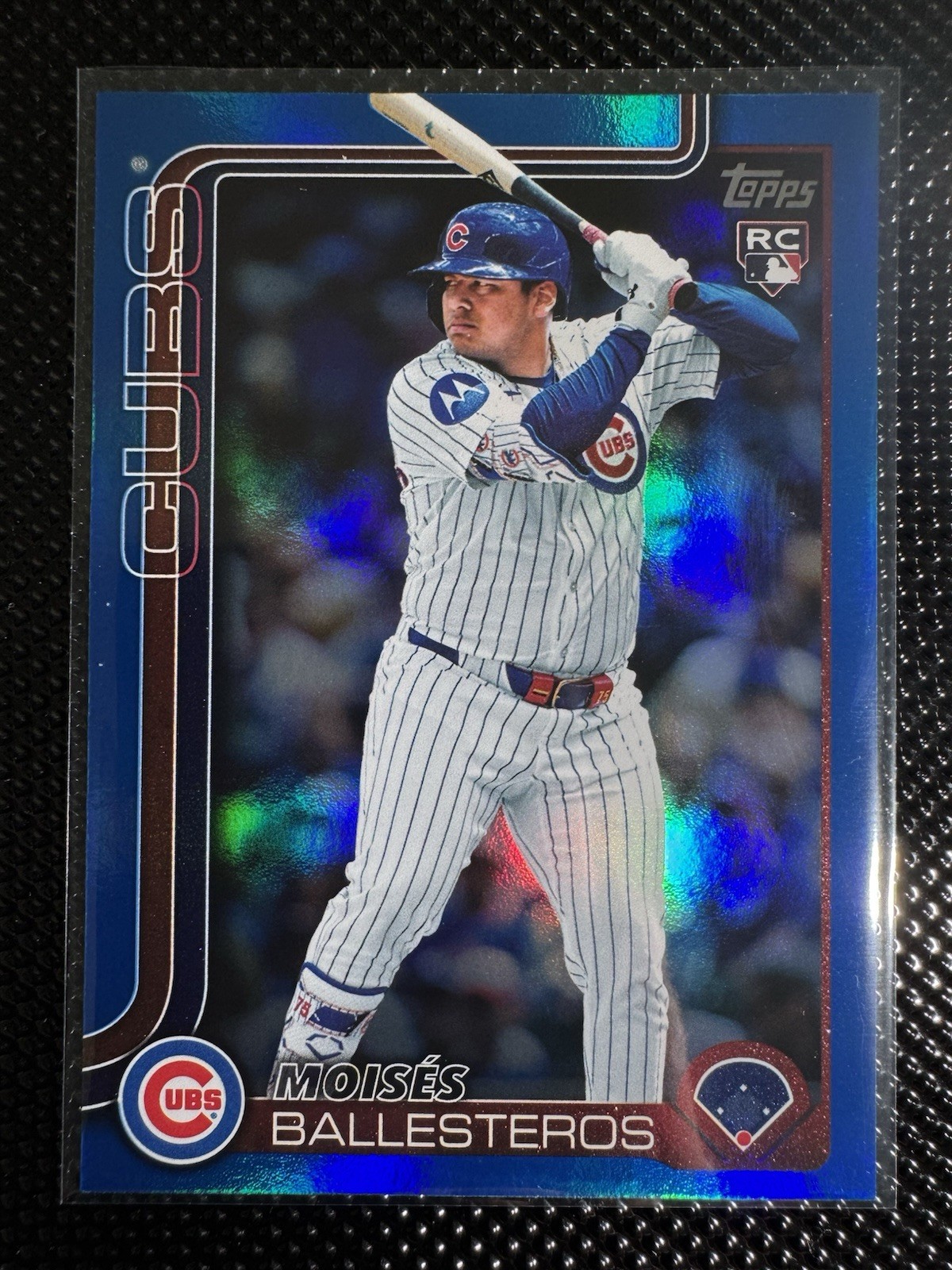2025 Topps Update Series Moises Ballesteros #US262 Blue Rainbow Foil /150 (RC)