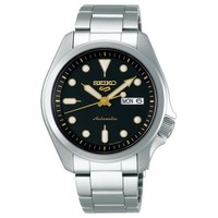 Seiko 5 Sports SRPE57K1 Automatik Herrenuhr 100M Stahl Schwarzes Zifferblatt