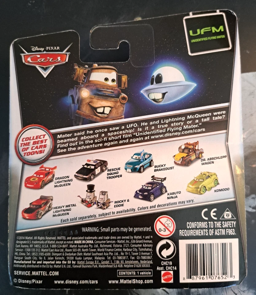 CARS - Dr ABSCHLEPP WAGEN Toon UFM Mater - Mattel Disney Pixar - Immagine 2 di 2