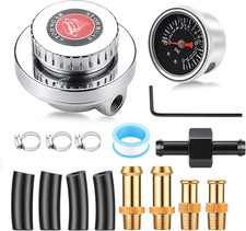 Fuel Pressure Gauge 1-5 Psi Universal Fuel Pressure Regulator Carburetor Carb Fu