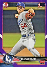 Braydon Fisher 1st Purple #/250 2018 Bowman Draft #BD-82 Blue Jays
