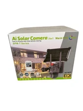 AI Solar Security Camera 4K UltraHD 3-in-1 SPM-T Series Solar Powered New
