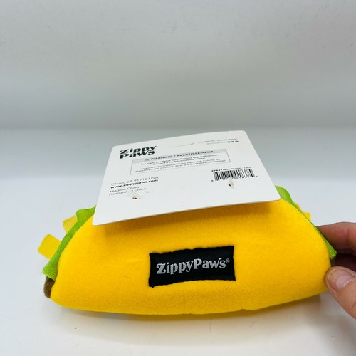 ZippyPaws - NomNomz Plush Squeaker Dog Toy for The Foodie Pup Taco - Picture 4 of 5