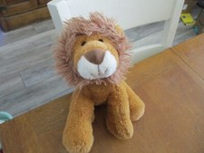 Kellytoy Lion Plush Stuffed Animal Floppy Mane 10" rust brown nose lovey baby