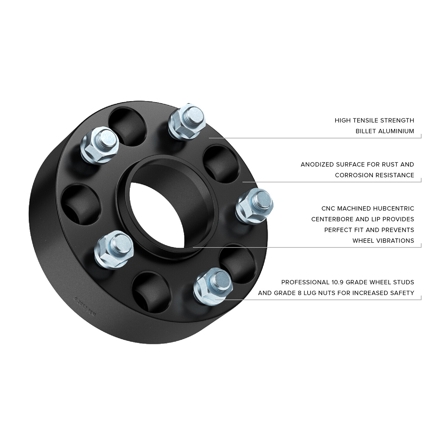 4pc 1.5" 5x4.5 to 5x4.5 Hubcentric Black Wheel Spacers Ford Explorer