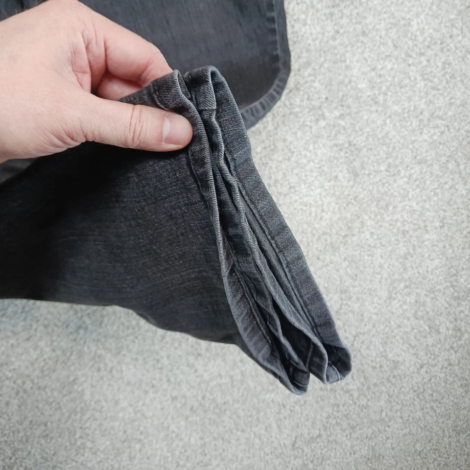 Sonoma Jeans Mujer 22W Negro Denim Bota Curvilínea Talla Grande Tiro Alto Relajante Elastizado Foto 4 de 4