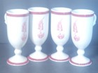 Set of 4 Red Flaming Devil Narrow Cordial Coffee Mugs/Cups — photo 5