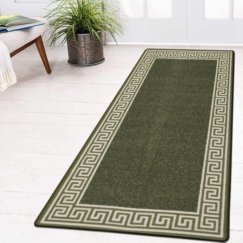 Non Slip greeky Runner Rug Living Room Carpet Bedroom Hallway Kitchen Floor Mat - Picture 51 of 68