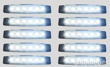 10x Wei&szlig; 24V 6 LED Seitenfront Positionsleuchte LKW Anh&auml;nger Blinker Lampe Neu