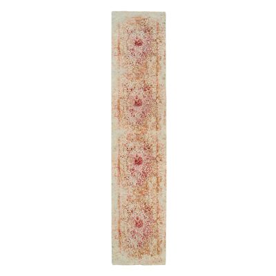 2'6''x11'10'' Pink Farsian Wool and Pure Silk Hand Knotted Runner Rug R63760