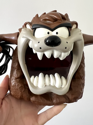 Vintage 1995 Taz Tasmanian Devil Looney Tunes Alarm Clock Westclox