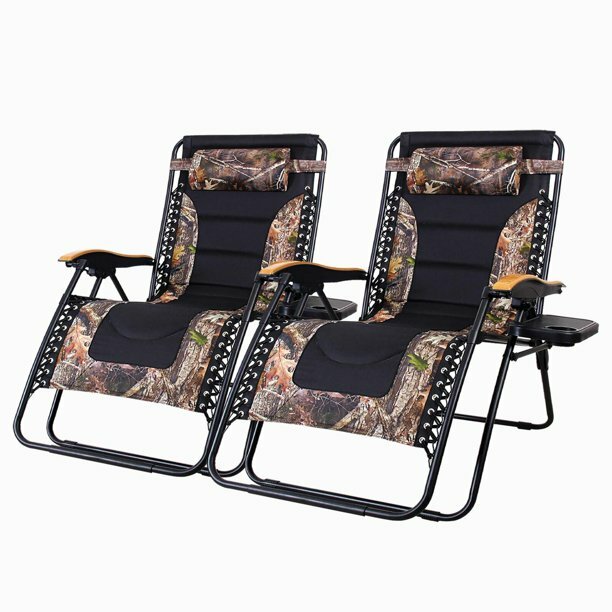 Zero Gravity Lounge Chair Patio Beach Folding Adjustable Recliner W/ Cup Holder