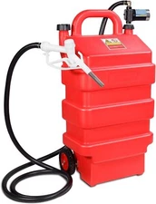 16 Gallon (60 Liter) Portable Fuel Tank With 12V Electric transfer pump 3.7GPM