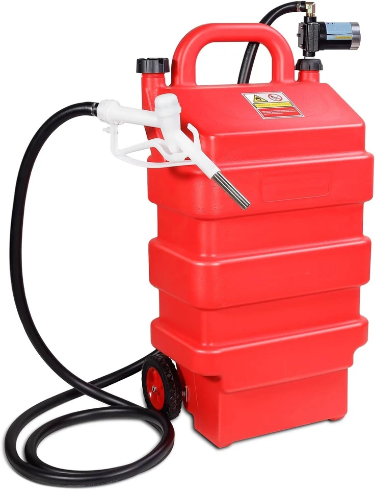 16 Gallon 60L Portable Fuel Tank With 12V Electric transfer pump 3.7GPM - Image 2 of 4
