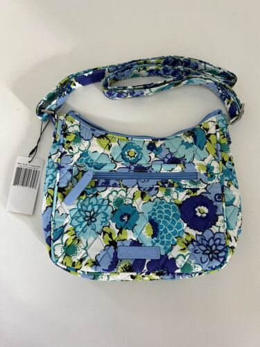 Vera Bradley Mini Andi Crossbody Bag Blueberry Blooms NWT Contemporary Floral - Picture 1 of 9