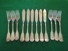 Christofle modelo VENDOME cubiertos de pescado 6 personas 12 piezas plateados EXCELENTE estado