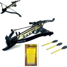 80 LB ARCHERY HUNTING Gun SELF COCKING PISTOL CROSSBOW W/ 15 ARROWS BOLTS