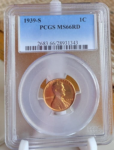 1939-S Lincoln Cent PCGS   MS66 RD