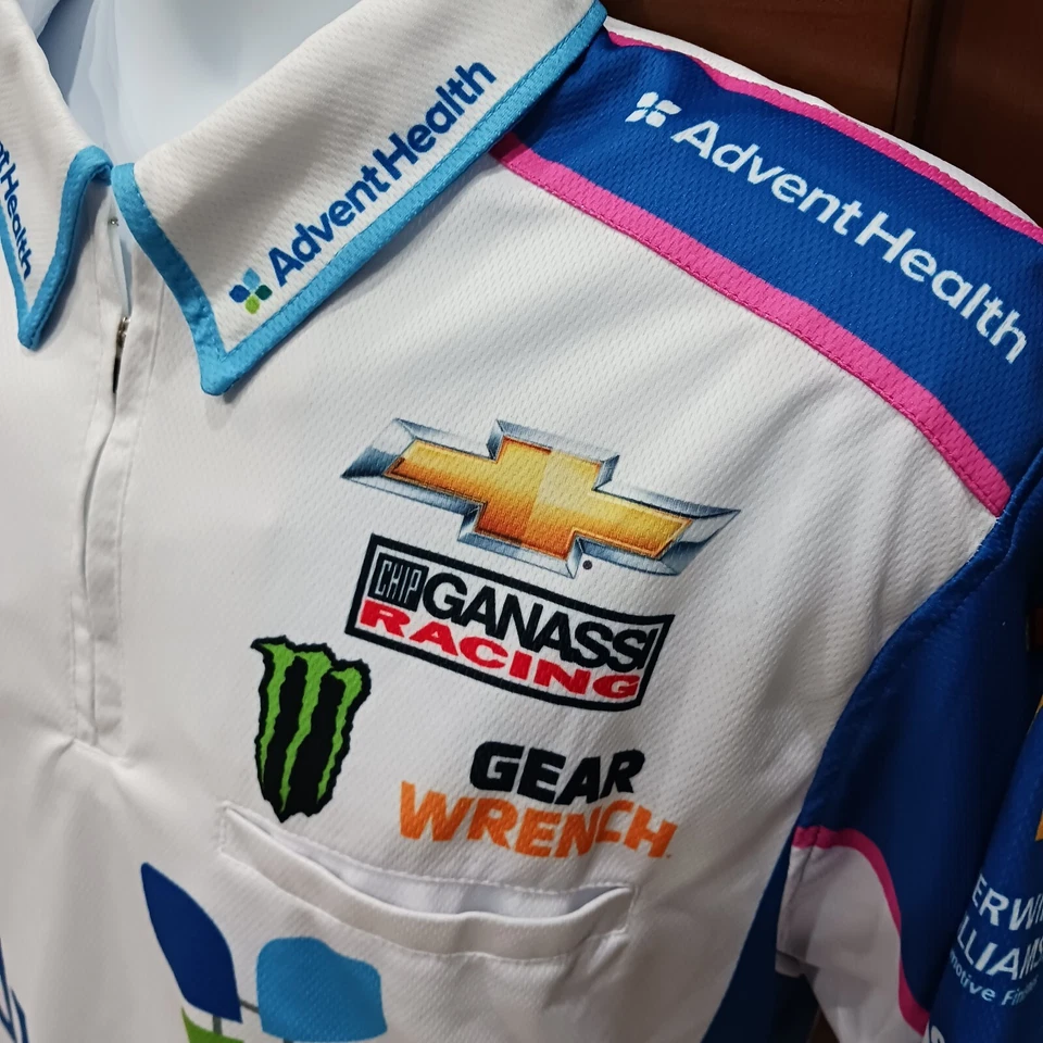 Camisa Kurt Busch Ganassi Racing Grande Advent Monster Team Emitida Pit Crew NASCAR Foto 3 de 4