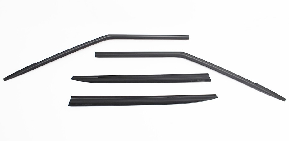 Rain Guard Window Visors DNA Motoring Dark Smoke Window Visors 4-Piece ...