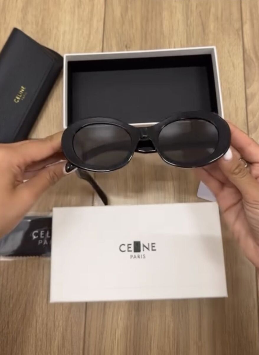 Celine CL40194U 01A Oval Cat Eye Black Sunglasses 100% UV | eBay Celine CL40194U 01A Oval Cat Eye Black Sunglasses 100% UV | eBay