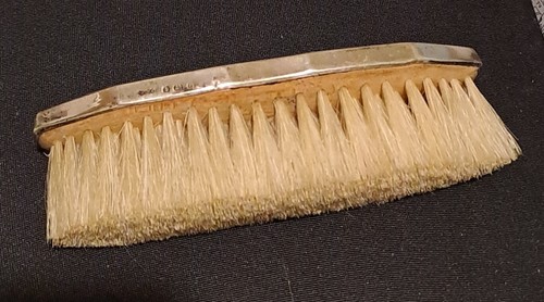 Antique Sterling Silver Backed Clothes Brush - Hallmarked - Art Deco Style - Picture 3 of 8