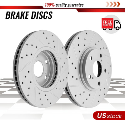 Front Brake Rotors Pair 2 for 2001-2007 Toyota Highlander 2.4L 3.0L 3.3L V6