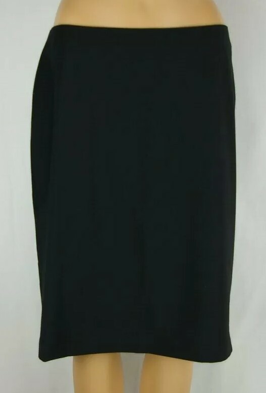 Talbots Petites Solid Black Fully Lined A- Line S… - image 1