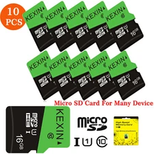 10Pack/5Pack 16GB Micro SD TF Card Class 10 Flash SDHC Memory Card Store TF Card