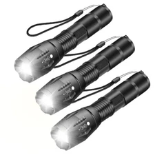 900000LM Tactical LED Flashlight High Powered 5-Mode Zoomable Zoom Searchlight