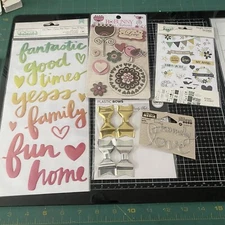 Lot Of Thickers Puffy Scrapbooking 3D Stickers  Chipboard  Mixed Bows Planner