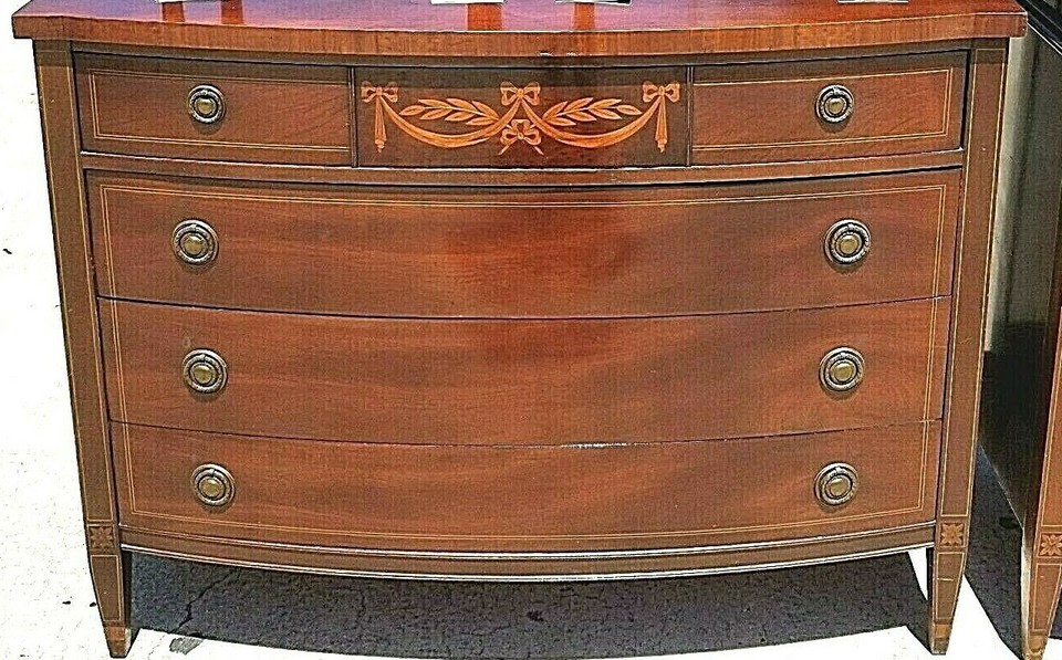 Antique VANLEIGH FURNITURE of New York Mahogany Federal Style Dresser eBay